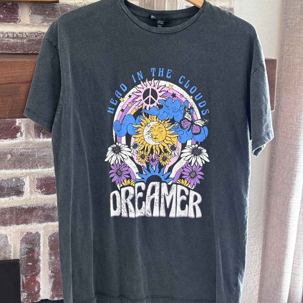 "Dreamer" Oversized Graphic Tee, age 14-15